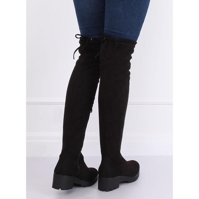 Overknee-Stiefel auf dem Protektor schwarz NC711 Black 1