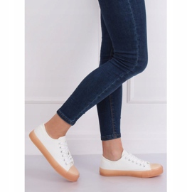 Sneakers mit bunter Sohle, weiß und beige FG-2948 Nudepink braun 2