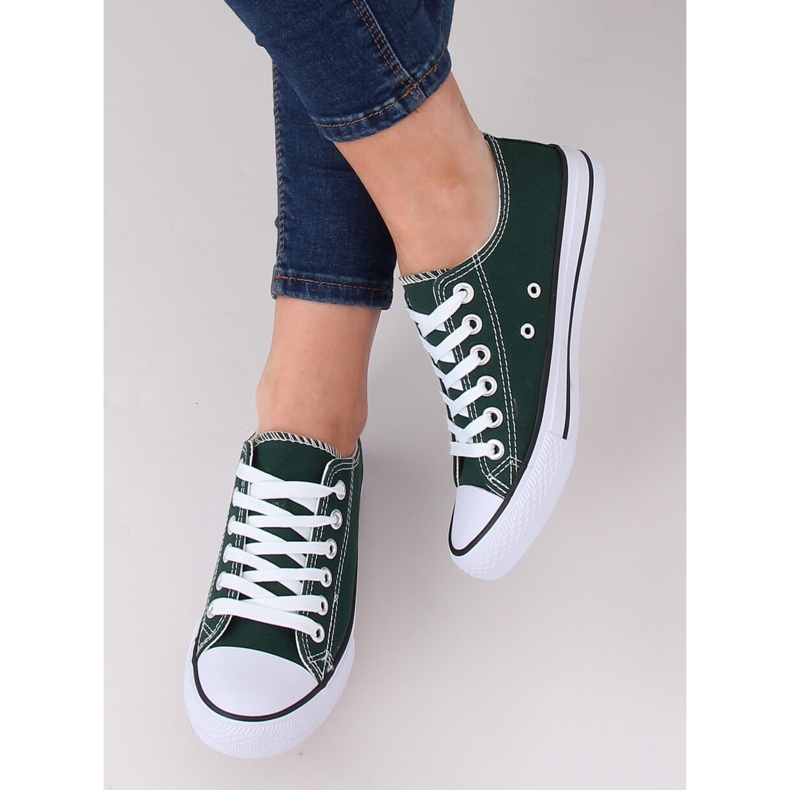 Grüne klassische Damensneaker 7050Y Grün 1