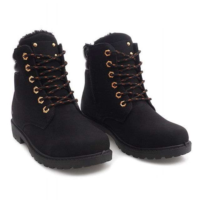 Isolierte Holzstiefel BED01 Schwarz 1