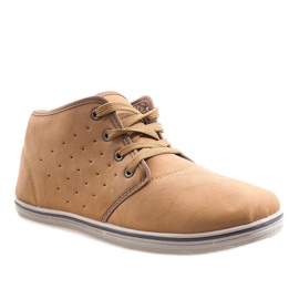 Modische hohe Sneakers TL354-1 Camel braun 1