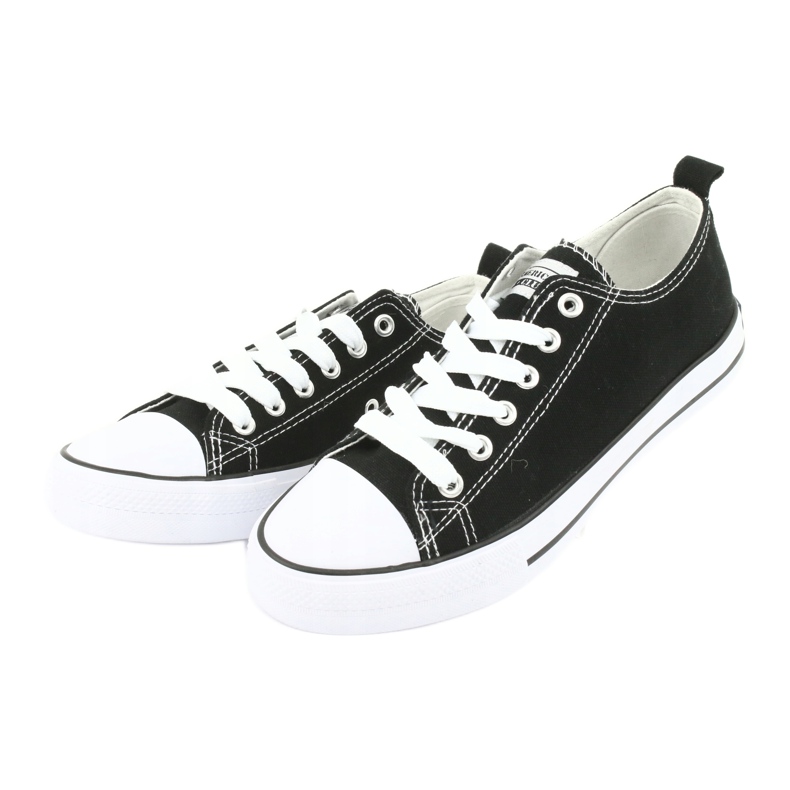 American Club Klassische gebundene Turnschuhe LH04/22 Schwarz 3