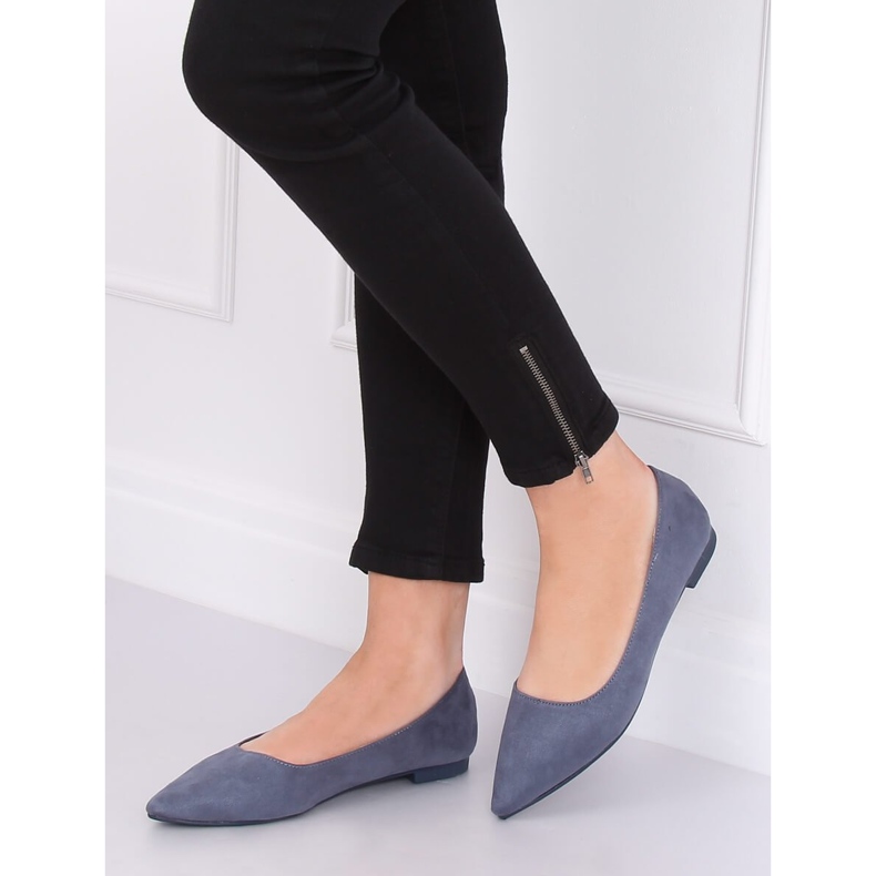 Blaue spitze Ballerinas A822 Blau 1