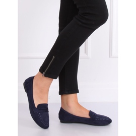 Marineblaue Loafer für Damen B2030 Dk Blue navy blau 2