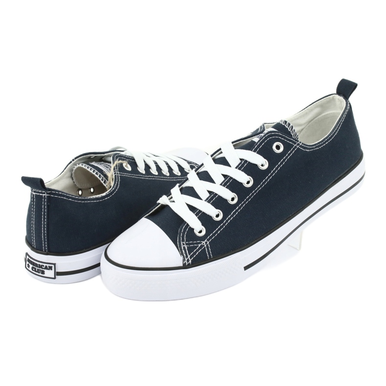 American Club LH06 Navy Blue Sneakers weiß navy blau 4