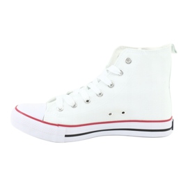 American Club LH42 High-Top-Sneaker weiß rot 2