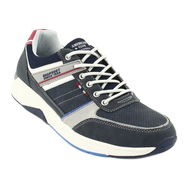 ADI American Club RH07 Sportschuhe rot marineblau grau 1
