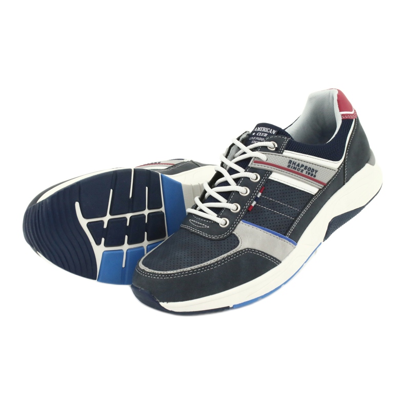 ADI American Club RH07 Sportschuhe rot navy blau grau 5