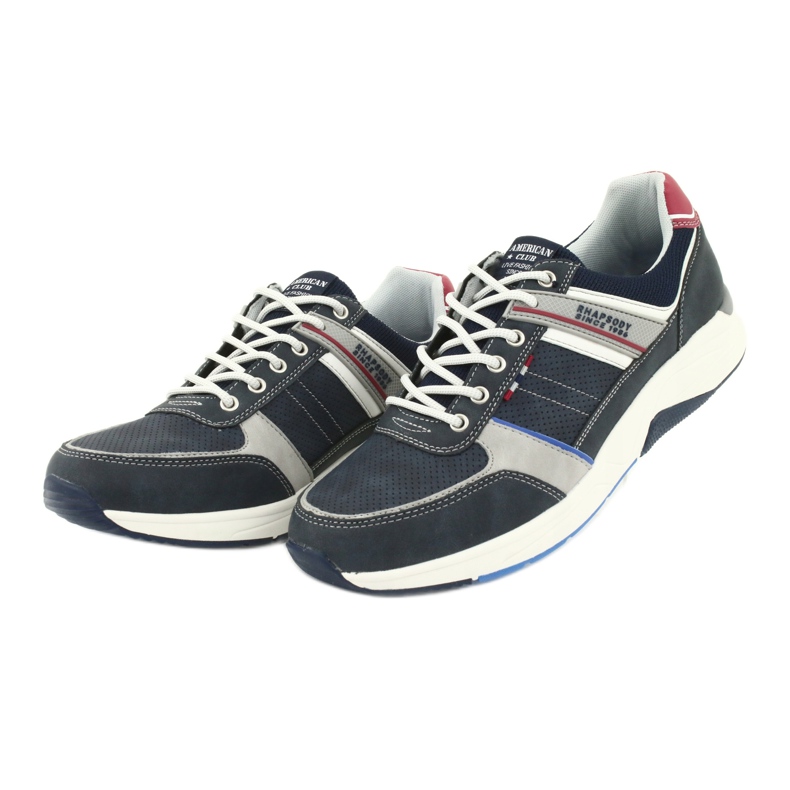 ADI American Club RH07 Sportschuhe rot marineblau grau 3