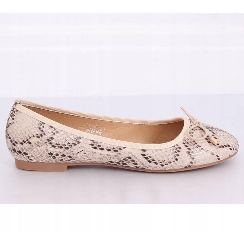Ballerinas aus Schlangenhaut LK31P Snake beige 2