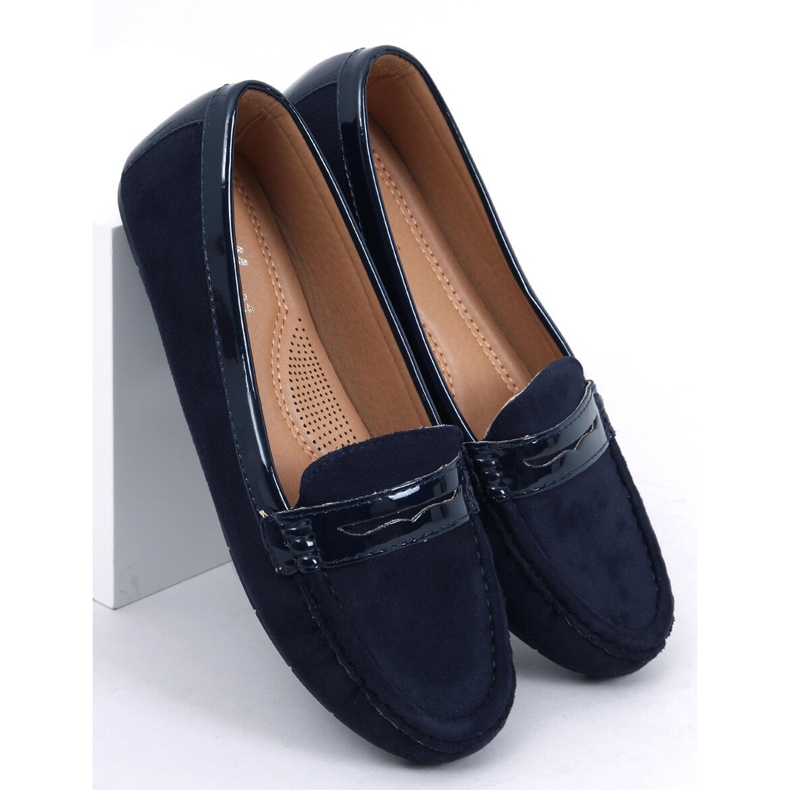 Marineblaue Damen Slipper FM2958-3 Blau navy blau 1