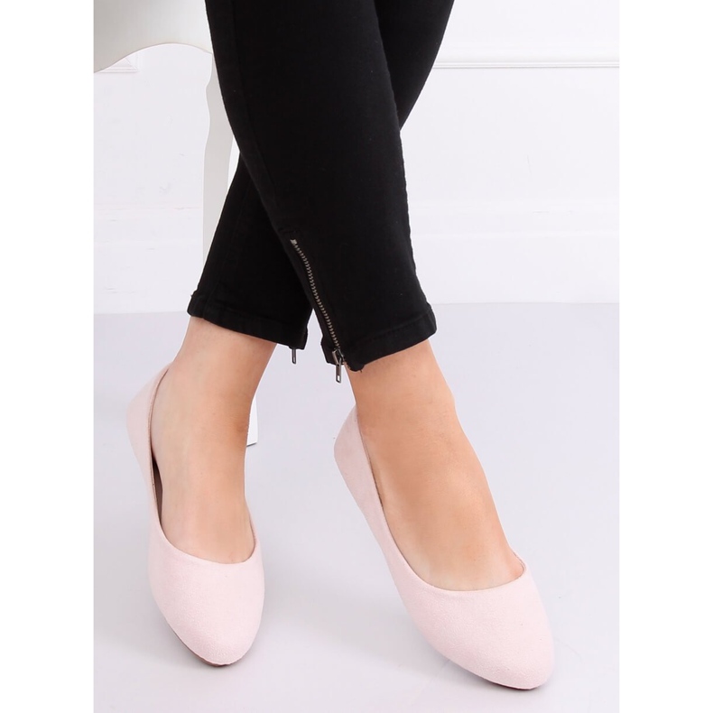 Glatte rosa Ballerinas Z1005 Pink 1