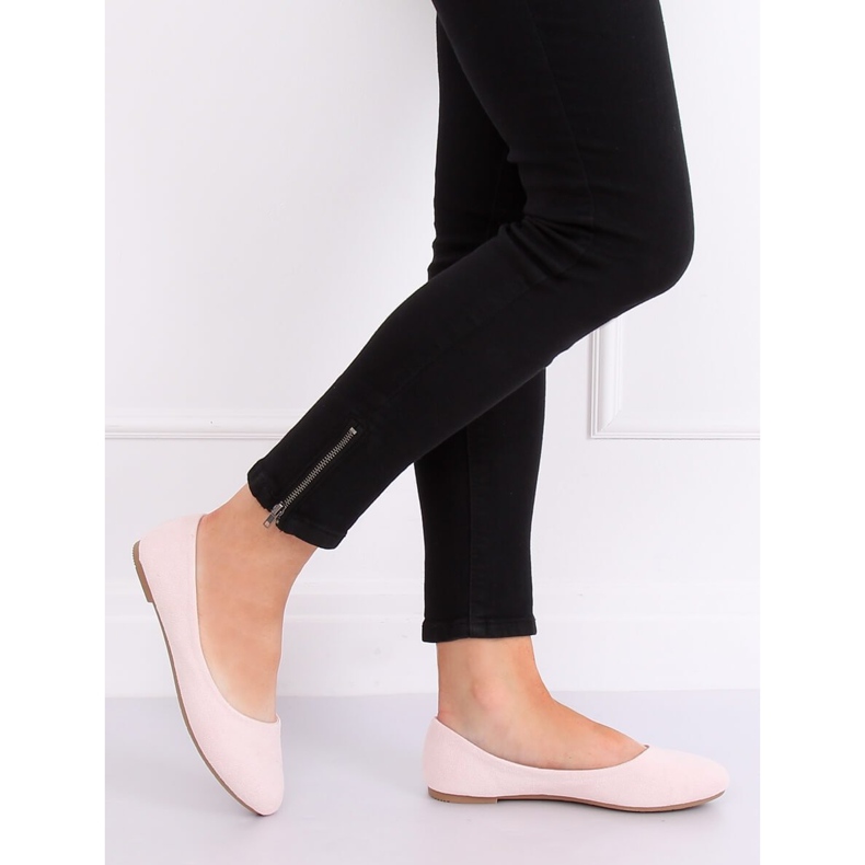 Glatte rosa Ballerinas Z1005 Pink 2