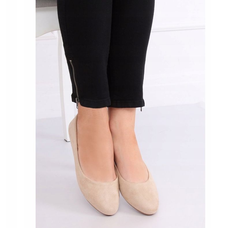 Glatte beige Ballerinas Z1005 Beige 1
