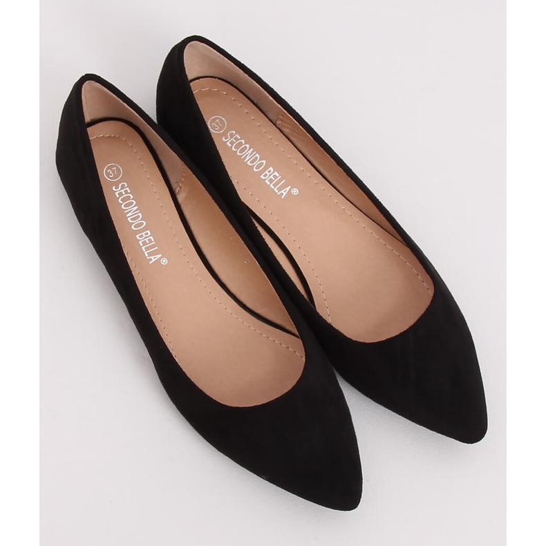 Schwarze Damen Ballerinas P3T1168-6 Schwarz 2