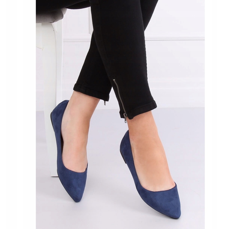 Marineblaue Ballerinas P3T1168-6 Blau 1