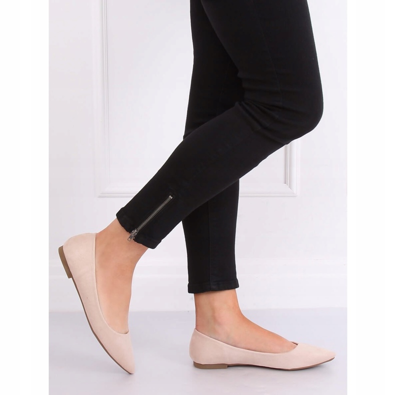 Beige Ballerinas für Damen P3T1168-6 Apricot 1