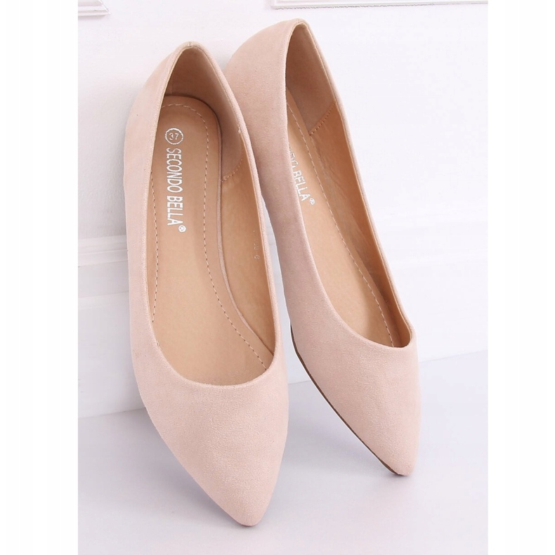 Beige Ballerinas für Damen P3T1168-6 Apricot 2