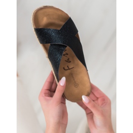 Goodin Bequeme schwarze Hausschuhe 1