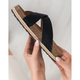 Goodin Bequeme schwarze Hausschuhe 2