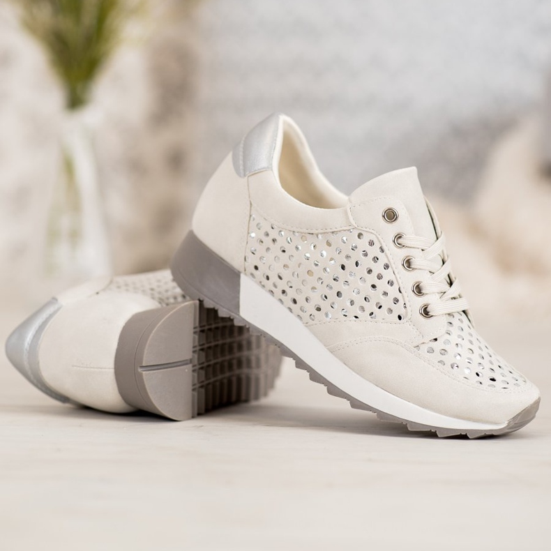 Kylie Durchbrochene Schuhe auf der Plattform braun 1