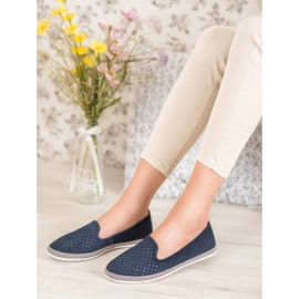 Goodin Durchbrochene Herren aus Leder navy blau 1