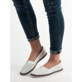 Goodin Durchbrochene Ballerinas weiß 1