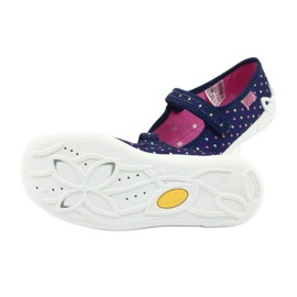 Befado Kinderschuhe 114Y372 Herzen marineblau blau rosa gelb 5