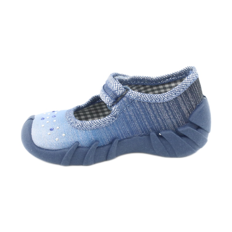 Befado Kinderschuhe mit Zirkonia 109P186 blau grau 2