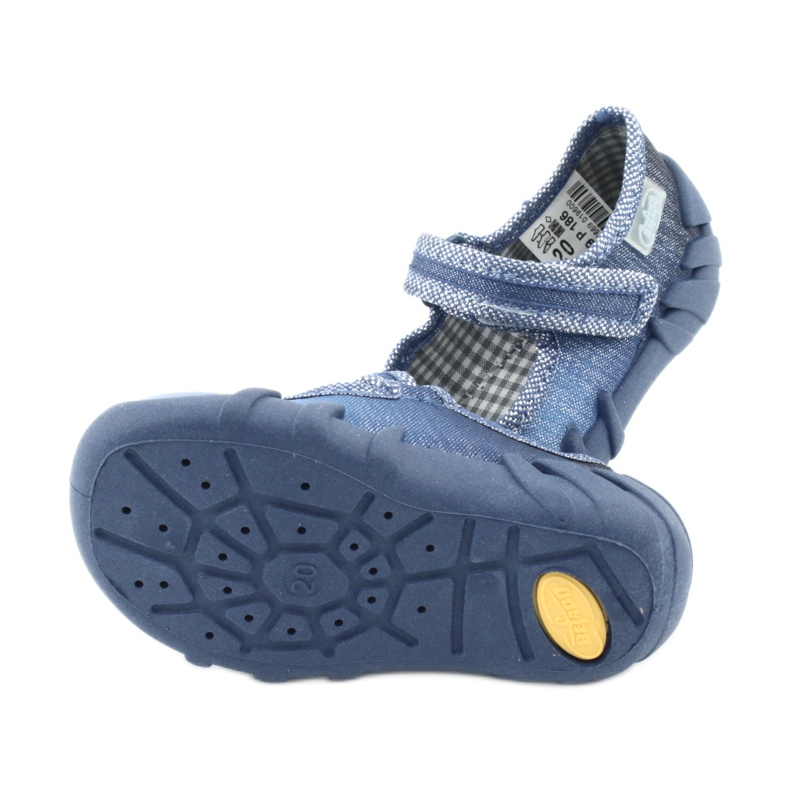 Befado Kinderschuhe mit Zirkonia 109P186 blau grau 5