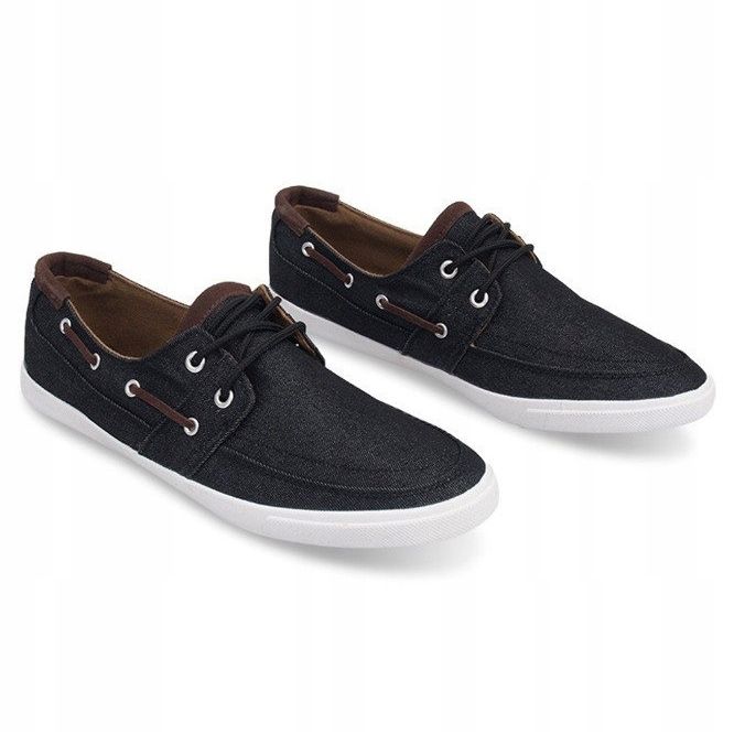 806 Schwarze Loafer zum Schnüren 1