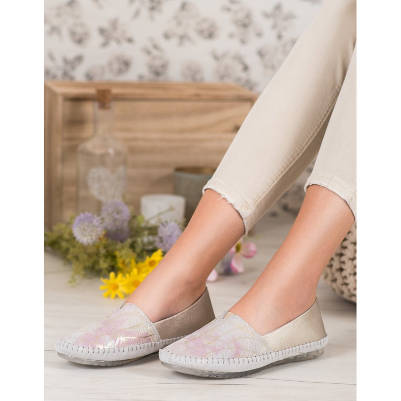 VINCEZA Leder Slipper gelb 1