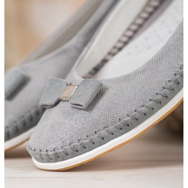 Ballerinas mit Schleife VINCEZA grau 2