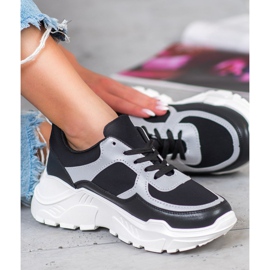 SHELOVET Stylische Sneaker weiß schwarz 2