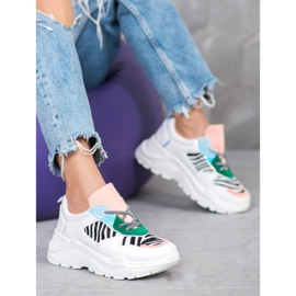 SHELOVET Mode-Turnschuhe weiß mehrfarbig 1