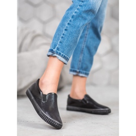 Schwarze Slip-On-Sneakers 2