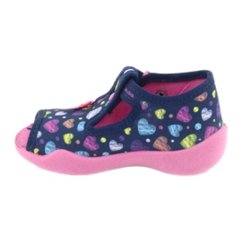 Befado Kinderschuhe 213P118 marineblau blau orange rosa gelb 2