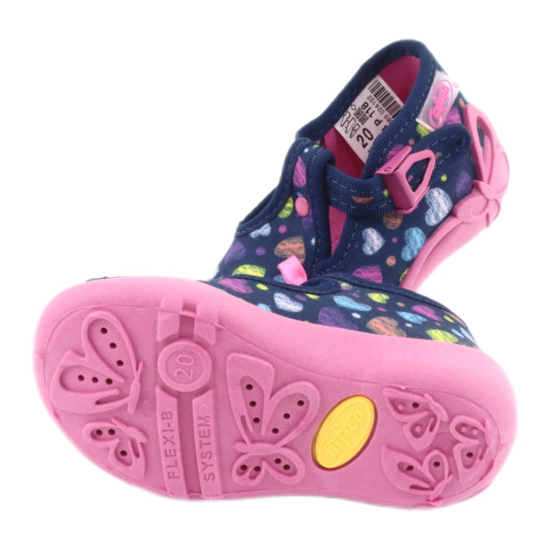 Befado Kinderschuhe 213P118 navy blau blau orange rosa gelb 5