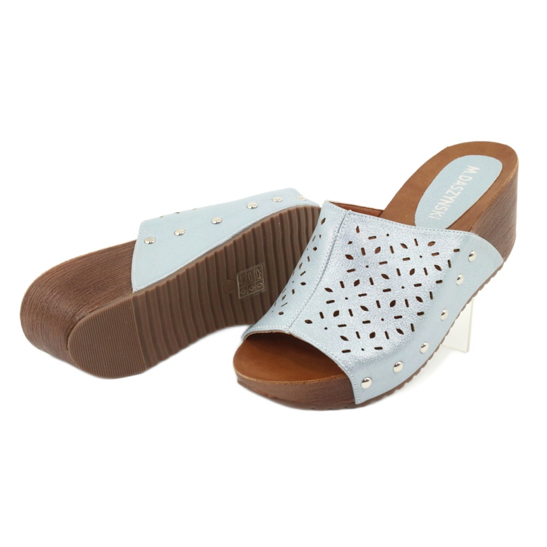 M.Daszyński Damen Keilschuhe Daszyński SA144-8 blau 5