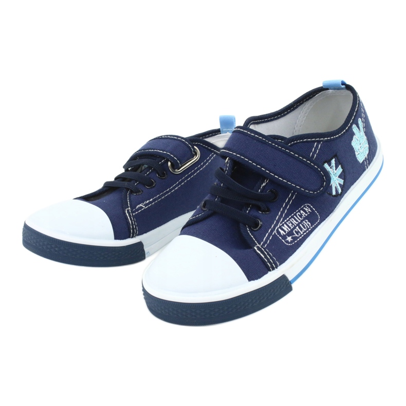 American Club TEN10 Sneakers mit Klettverschluss navy blau blau 3