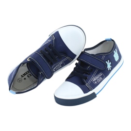 American Club TEN10 Sneakers mit Klettverschluss navy blau blau 5