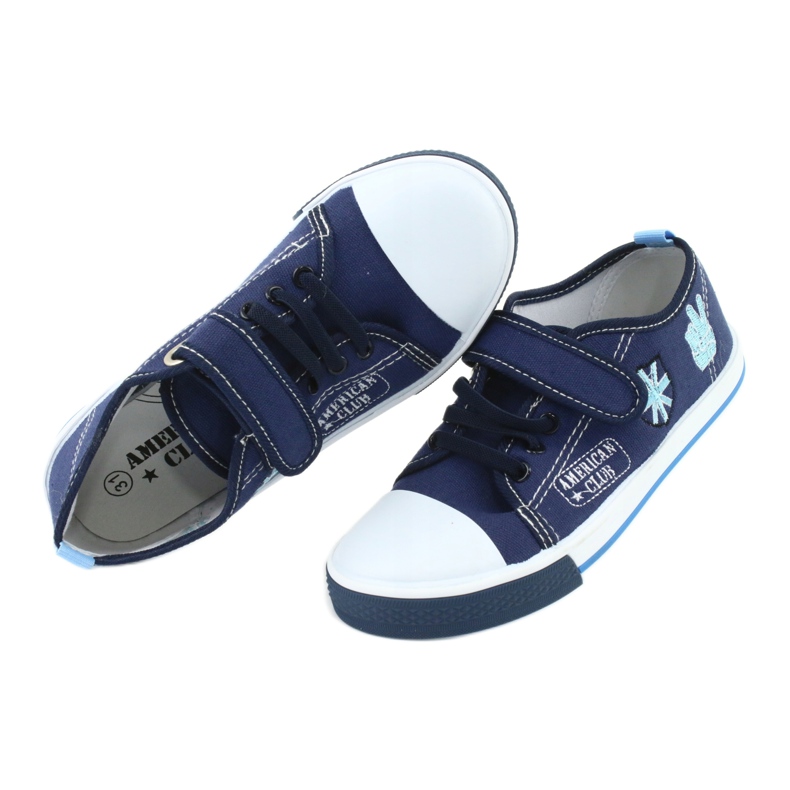 American Club TEN10 Sneakers mit Klettverschluss marineblau blau 5