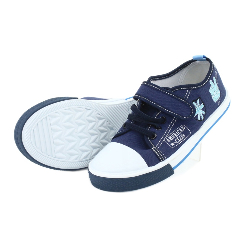 American Club TEN10 Sneakers mit Klettverschluss navy blau blau 6