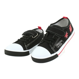 American Club TEN10 Sneakers mit Klettverschluss schwarz rot 3