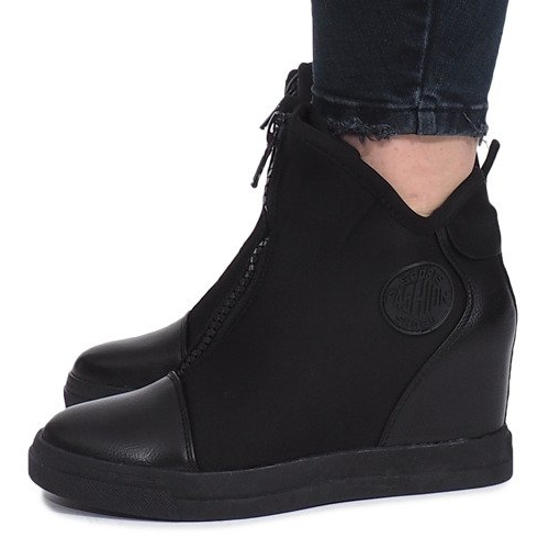 Schwarze Wildlederturnschuhe Nathalie 2