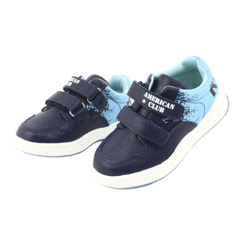 American Club GC18 Sportschuhe mit Klettverschluss marineblau blau 3