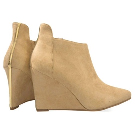 Wildleder Keilpumps TL01-1 Beige 1