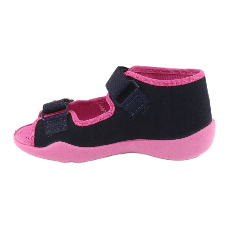 Mädchen Hausschuhe Rüben Befado 242p056 marineblau rosa 2