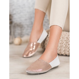 VINCEZA Leder Slipper weiß gelb 2