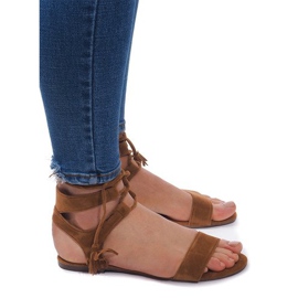 Boho 8-38 Camel Wildleder Sandalen braun 1